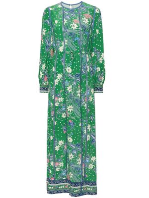 DVF Diane von Furstenberg Oretha floral-print maxi dress - Green