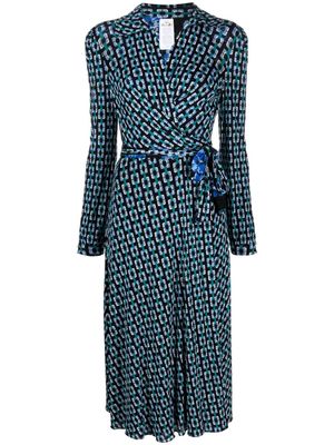 DVF Diane von Furstenberg Pheonix reversible wrap dress - Blue