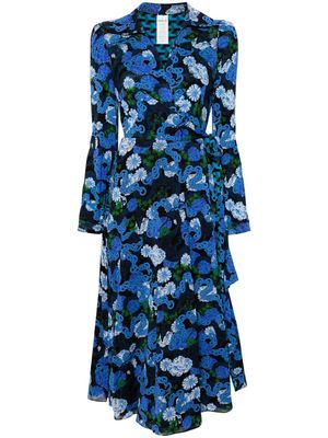 DVF Diane von Furstenberg Phoenix reversible wrap dress - Blue