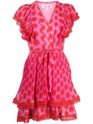 DVF Diane von Furstenberg Pippa Sun-print mini dress - Pink