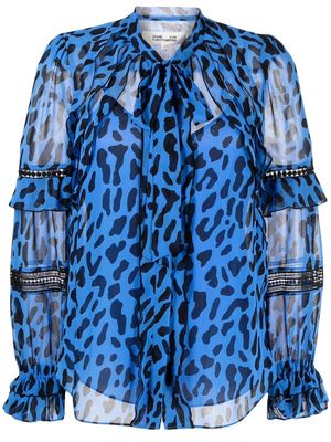 DVF Diane von Furstenberg Prita leopard-print blouse - Black