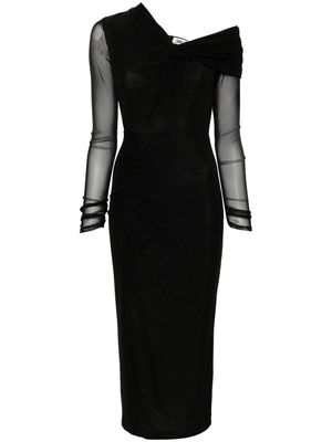 DVF Diane von Furstenberg Rich lurex midi dress - Black
