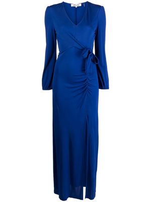 DVF Diane von Furstenberg ruched bodycon maxi dress - Blue