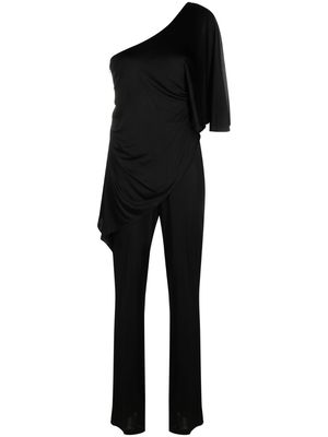 DVF Diane von Furstenberg ruched one-shoulder jumpsuit - Black