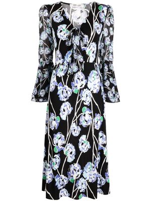 DVF Diane von Furstenberg "Shauna" floral-print midi dress - Blue