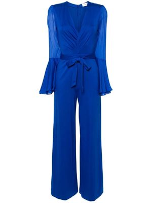 DVF Diane von Furstenberg Shing ruched-bodice jumpsuit - Blue