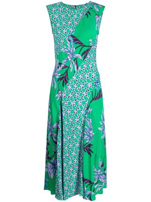 DVF Diane von Furstenberg Sunniva floral-print crepe midi dress - Green