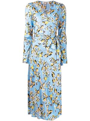 DVF Diane von Furstenberg Tilly floral-print wrap dress - Blue