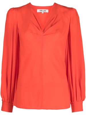 DVF Diane von Furstenberg V-neck wide-leg blouse - Orange