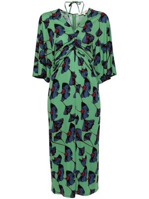 DVF Diane von Furstenberg Valerie floral-print midi dress - Green