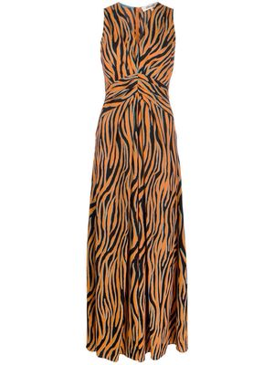 DVF Diane von Furstenberg zebra-print midi dress - Orange