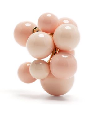 E.M. bead-embellished post-back earring - Pink