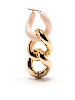 E.M. chain-link hinge-pin earring - Gold