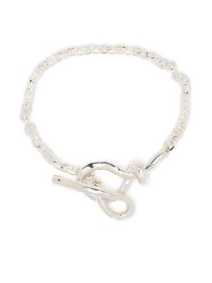 E.M. chain-link polished bracelet - Silver