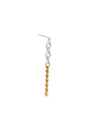 E.M. chain-link two-tone earring - Silver