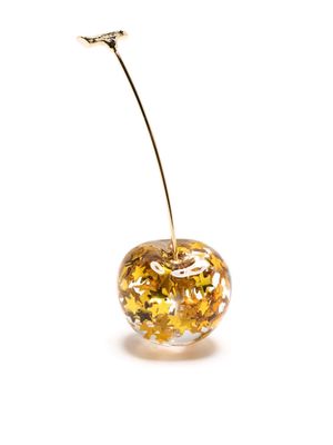 E.M. cherry pendant earring - Yellow