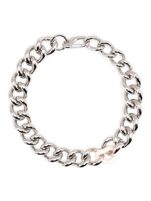 E.M. curb-chain silver necklace