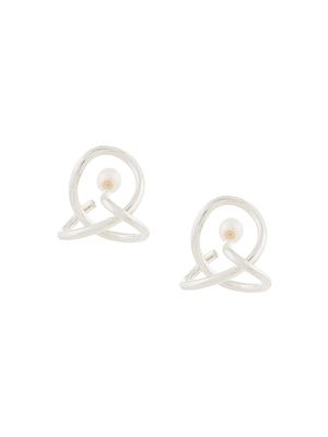 E.M. orb earrings - Metallic