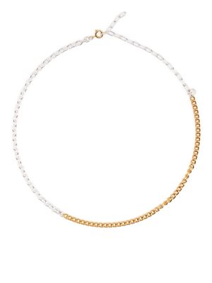 E.M. two-tone silver chain necklace - Gold