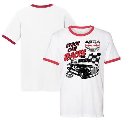E2 APPAREL Men's White NASCAR Stock Car T-Shirt