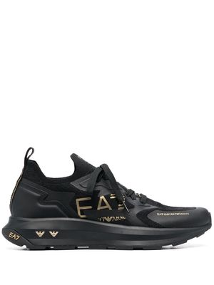 Ea7 Emporio Armani Alture logo-print low-top sneakers - Black