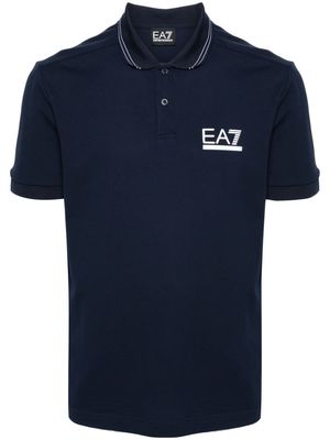 Ea7 Emporio Armani Golf Club piqué polo shirt - Blue