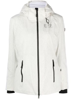 Ea7 Emporio Armani insulated python-print ski jacket - White