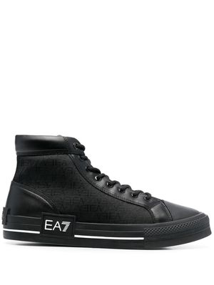 Ea7 Emporio Armani lace-up high-top sneakers - Black