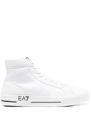 Ea7 Emporio Armani lace-up high-top sneakers - White