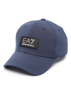 Ea7 Emporio Armani logo-appliqué baseball cap - Blue