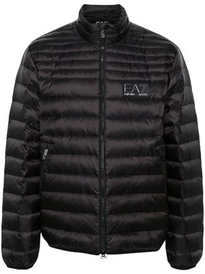 Ea7 Emporio Armani logo-appliqué padded jacket - Black