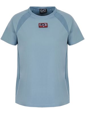 Ea7 Emporio Armani logo-appliqué short-sleeve T-shirt - Blue