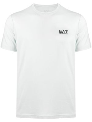 Ea7 Emporio Armani logo-embossed cotton T-shirt - Green