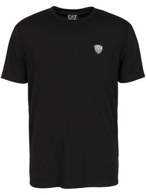 Ea7 Emporio Armani logo-patch crew-neck T-shirt - Black