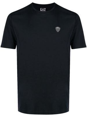Ea7 Emporio Armani logo-patch jersey T-shirt - Black