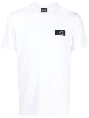 Ea7 Emporio Armani logo-patch jersey T-shirt - White
