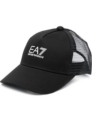 Ea7 Emporio Armani logo-print cap - Black