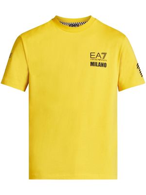 Ea7 Emporio Armani logo-print cotton T-shirt - Yellow