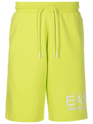 Ea7 Emporio Armani logo-print cotton track shorts - Green