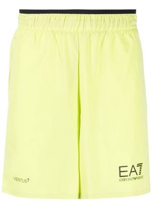 Ea7 Emporio Armani logo-print elasticated shorts - Green
