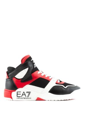 Ea7 Emporio Armani logo-print hi-top sneakers - Black