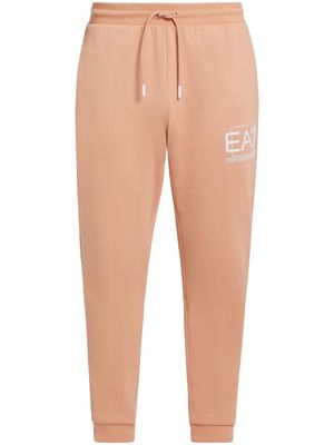 Ea7 Emporio Armani logo-print jersey track pants - Pink