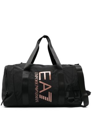 Ea7 Emporio Armani logo-print luggage bag - Black