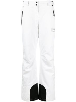 Ea7 Emporio Armani logo-print ski trousers - White