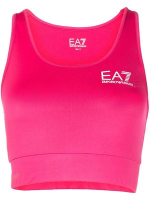 Ea7 Emporio Armani logo-print sports bra - Pink