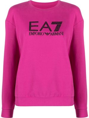 Ea7 Emporio Armani logo-print sweatshirt - Pink