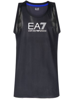 Ea7 Emporio Armani logo-print tank top - Blue