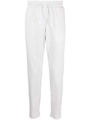 Ea7 Emporio Armani logo-print tapered track pants - Grey