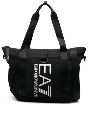 Ea7 Emporio Armani logo-print tote bag - Black