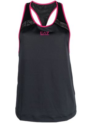 Ea7 Emporio Armani logo-print vest top - Black